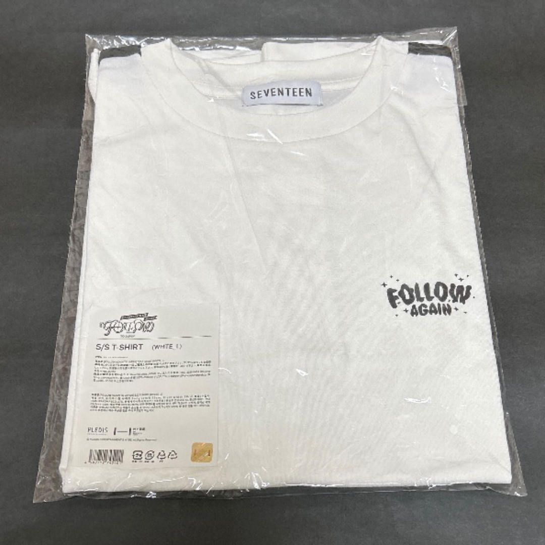 SEVENTEEN(セブンティーン)のセブチ follow again to Japan Tシャツ（WHITE  L） エンタメ/ホビーのタレントグッズ(アイドルグッズ)の商品写真