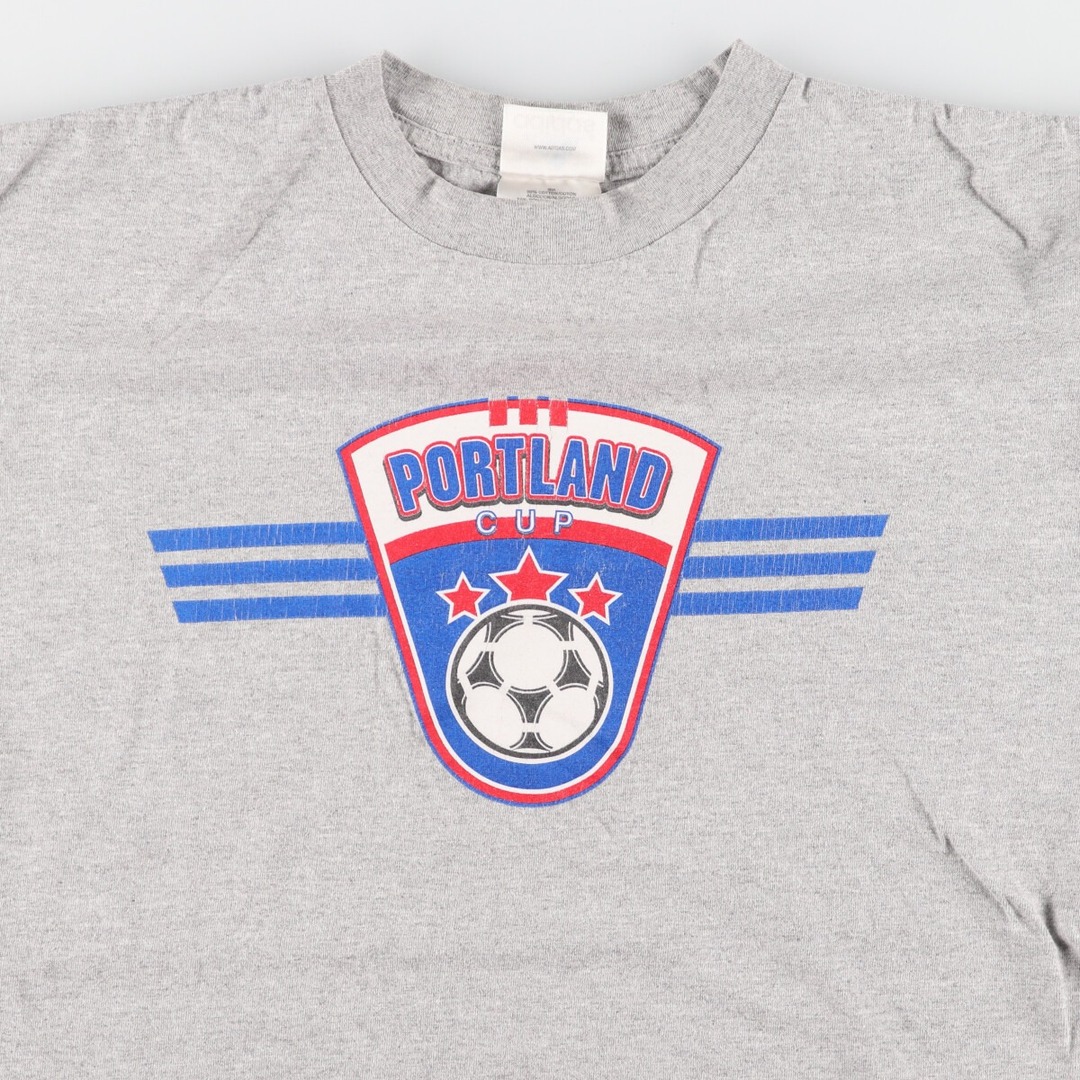 adidas(アディダス)の古着 90年代 アディダス adidas PORTLAND CUP スポーツTシャツ メンズL ヴィンテージ /eaa448940 メンズのトップス(Tシャツ/カットソー(半袖/袖なし))の商品写真