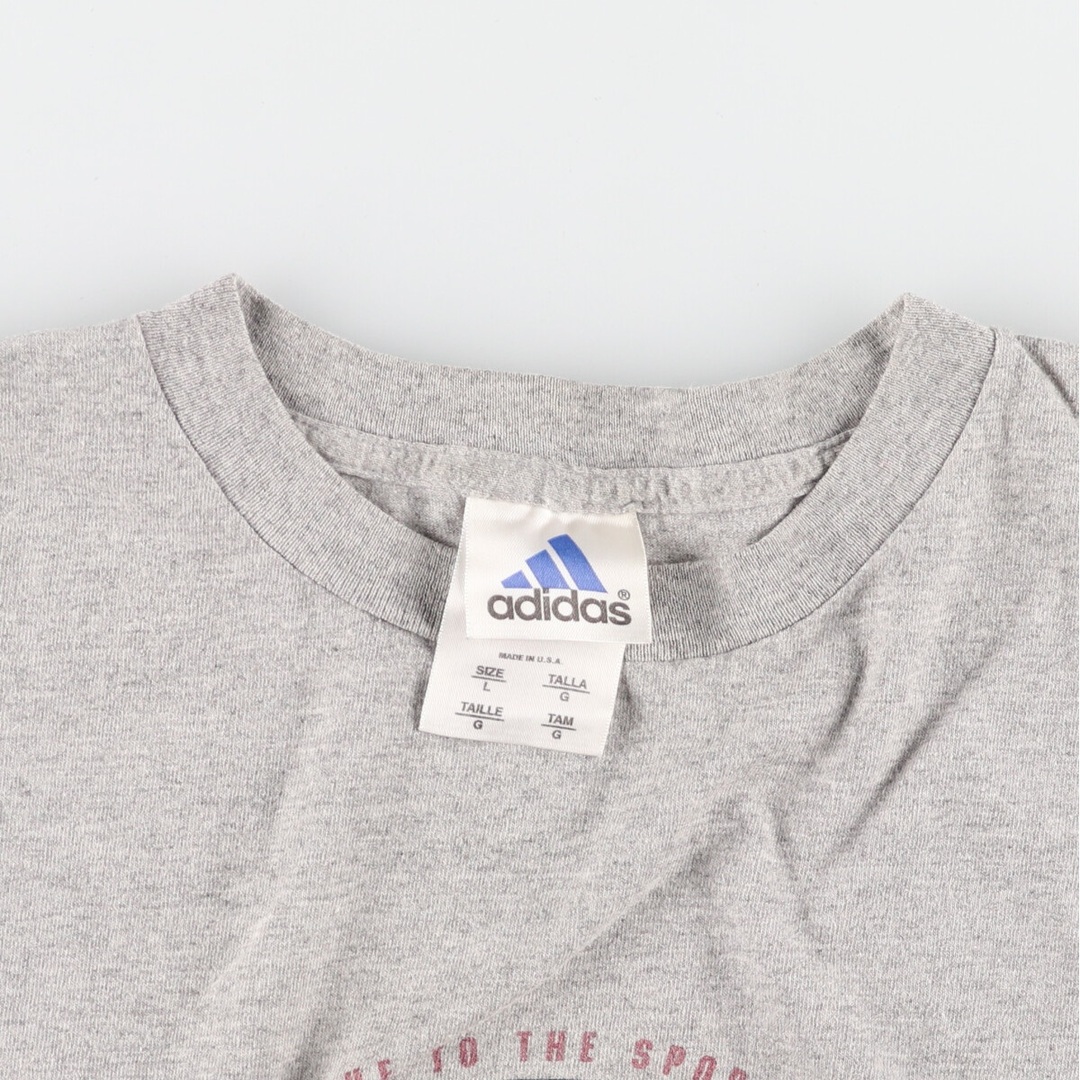 adidas(アディダス)の古着 90年代 アディダス adidas ロゴTシャツ USA製 メンズL ヴィンテージ /eaa448943 メンズのトップス(Tシャツ/カットソー(半袖/袖なし))の商品写真