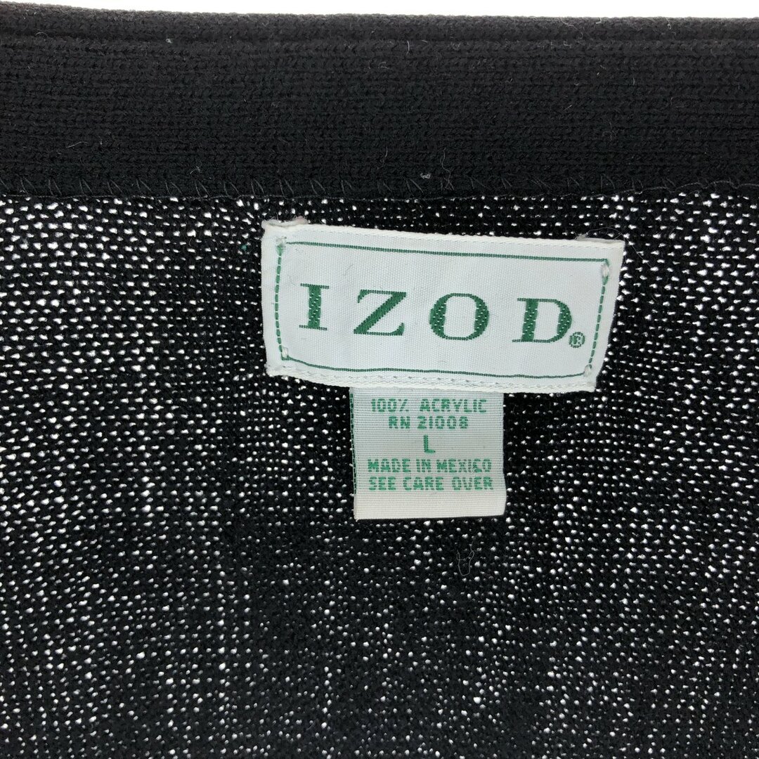 古着 アイゾッド IZOD アクリルニットカーディガン メンズL /eaa441321 メンズのトップス(カーディガン)の商品写真