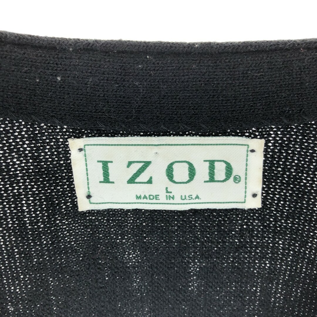 古着 90年代 アイゾッド IZOD アクリルニットカーディガン USA製 メンズL ヴィンテージ /eaa441324 メンズのトップス(カーディガン)の商品写真