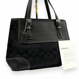 コーチ(COACH)の✨美品✨ コーチ トートバッグ シグネチャー キャンバス ブラック 778(トートバッグ)