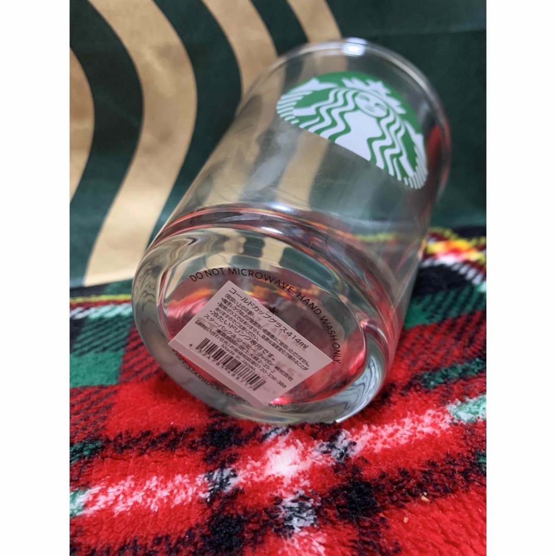 Starbucks(スターバックス)のスターバックス　コールドカップグラス414ml  STARBUCKS ロゴグラス インテリア/住まい/日用品のキッチン/食器(グラス/カップ)の商品写真