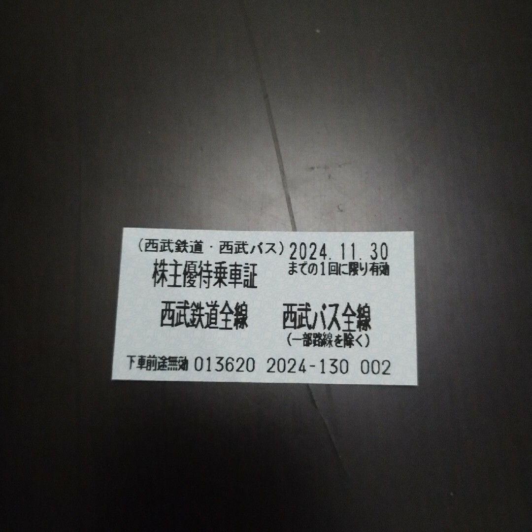 西武鉄道株主優待乗車証12枚 チケットの乗車券/交通券(鉄道乗車券)の商品写真