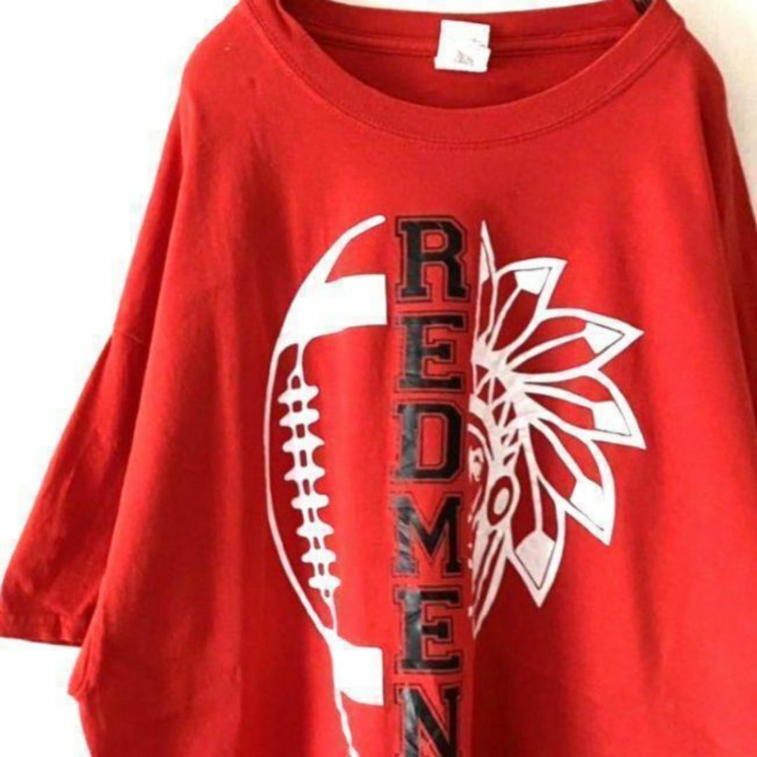 ギルダン レッドメン REDMEN Tシャツ XL レッド 赤 古着 メンズのトップス(Tシャツ/カットソー(半袖/袖なし))の商品写真