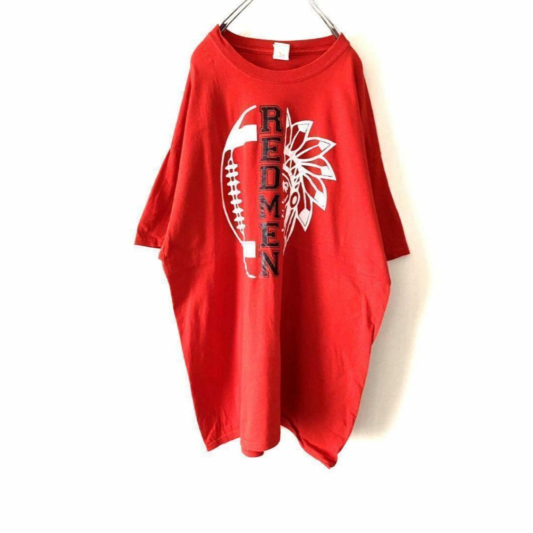 ギルダン レッドメン REDMEN Tシャツ XL レッド 赤 古着 メンズのトップス(Tシャツ/カットソー(半袖/袖なし))の商品写真