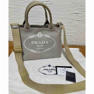 【PRADA】CANAPA miniキャンバス ショルダートートバッグ