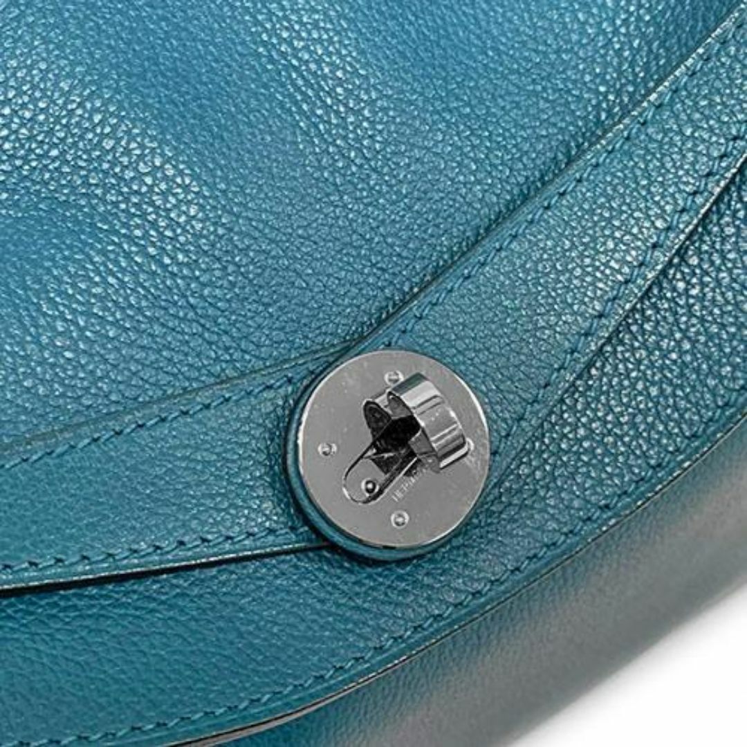 Hermes(エルメス)の中古 エルメス バッグ HERMES ショルダーバッグ リンディ30 エバーカラー レザー □Q刻印(2013年) ブルー T-YJH05325 レディースのバッグ(ショルダーバッグ)の商品写真