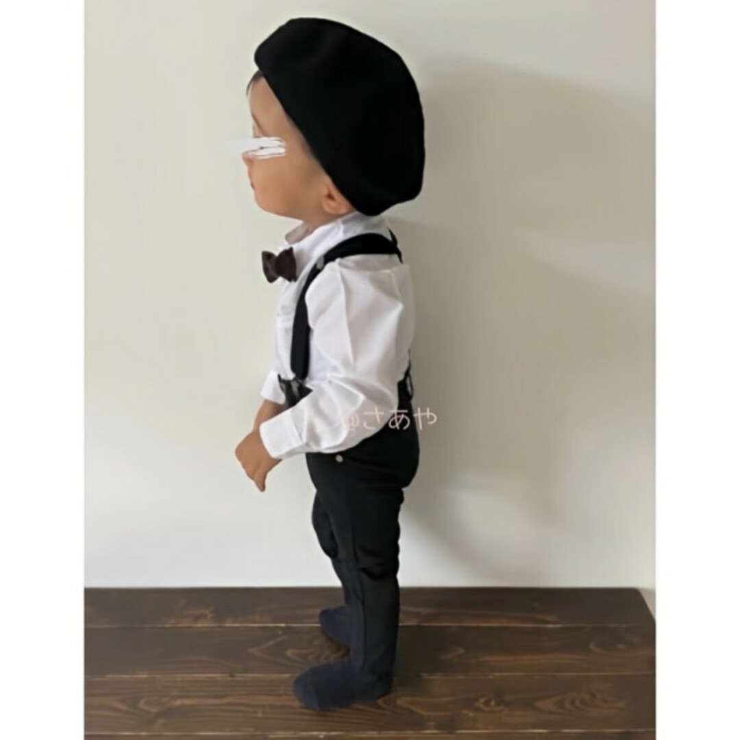 ノーカラーシャツ セット 100 パンツ お洒落 サスペンダー フォーマル 子供 キッズ/ベビー/マタニティのキッズ服男の子用(90cm~)(パンツ/スパッツ)の商品写真