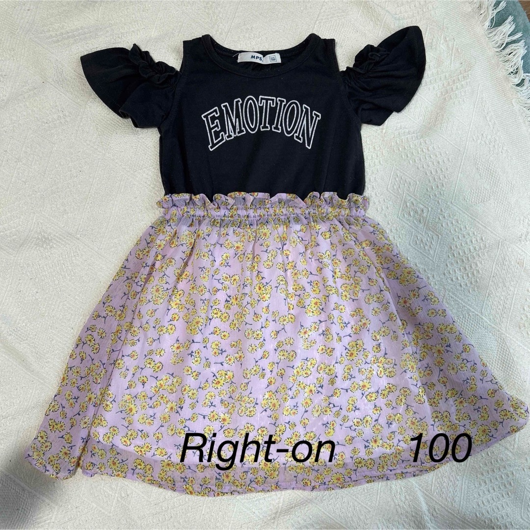 Right-on(ライトオン)のRight-on ワンピース 100 キッズ/ベビー/マタニティのキッズ服女の子用(90cm~)(ワンピース)の商品写真