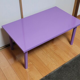 木材テーブル 【パープル紫色】DIY オーダーメイド(家具)