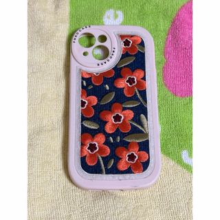 スマホケース　花柄　刺繍　オシャレ(iPhoneケース)