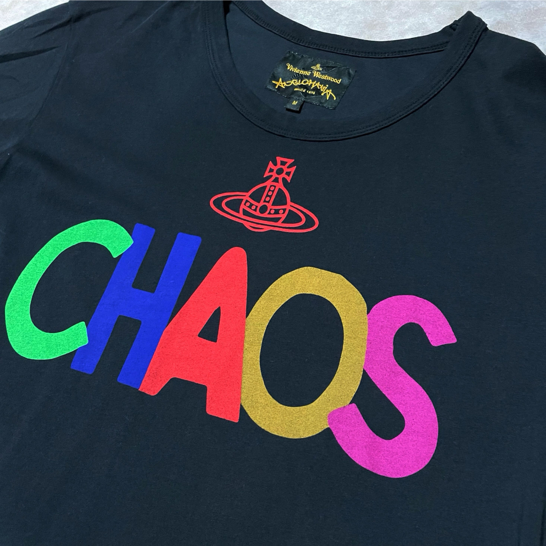 ANGLOMANIA（Vivienne Westwood）(アングロマニア)のヴィヴィアンウエストウッド【美品】CHAOS オーブ プリント 半袖 カットソー レディースのトップス(Tシャツ(半袖/袖なし))の商品写真