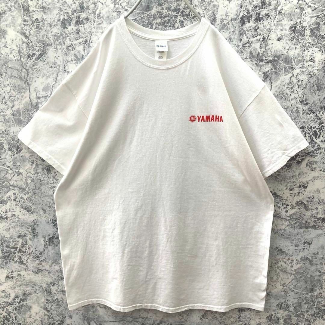 IT107 US古着ギルダン超有名企業YAMAHAバックデカプリントロゴTシャツ メンズのトップス(Tシャツ/カットソー(半袖/袖なし))の商品写真