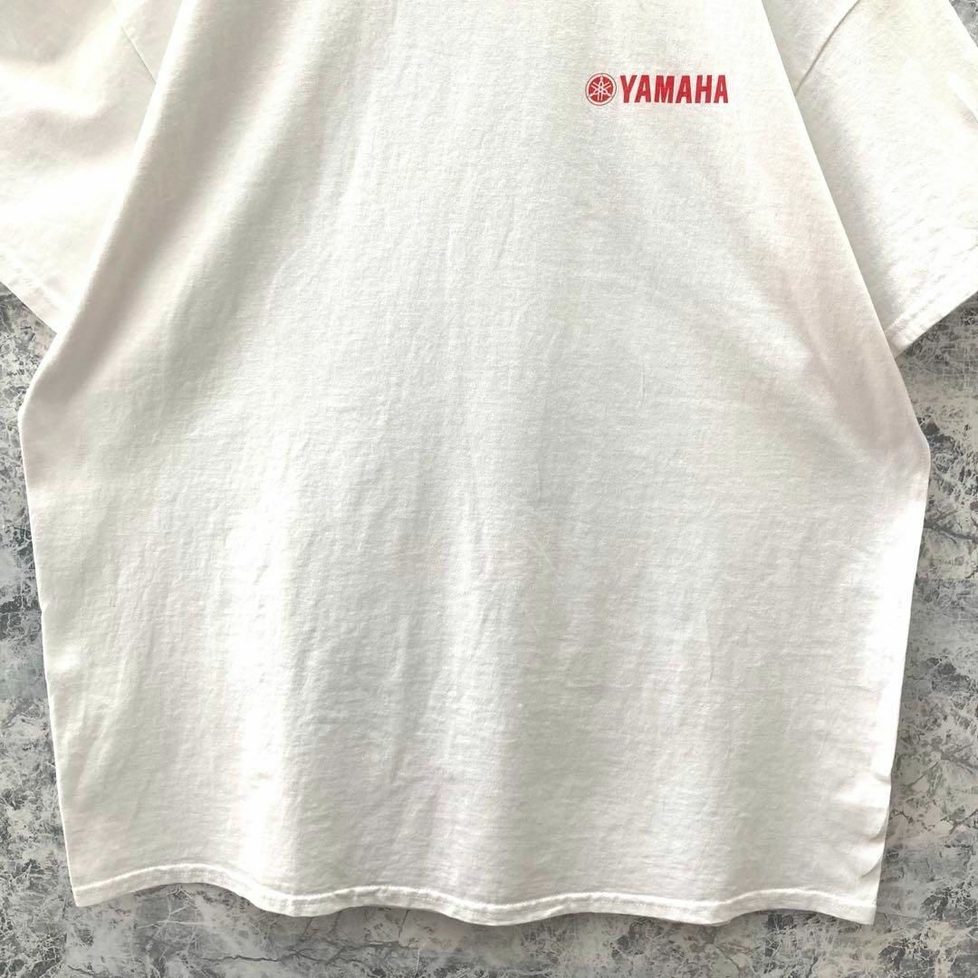 IT107 US古着ギルダン超有名企業YAMAHAバックデカプリントロゴTシャツ メンズのトップス(Tシャツ/カットソー(半袖/袖なし))の商品写真