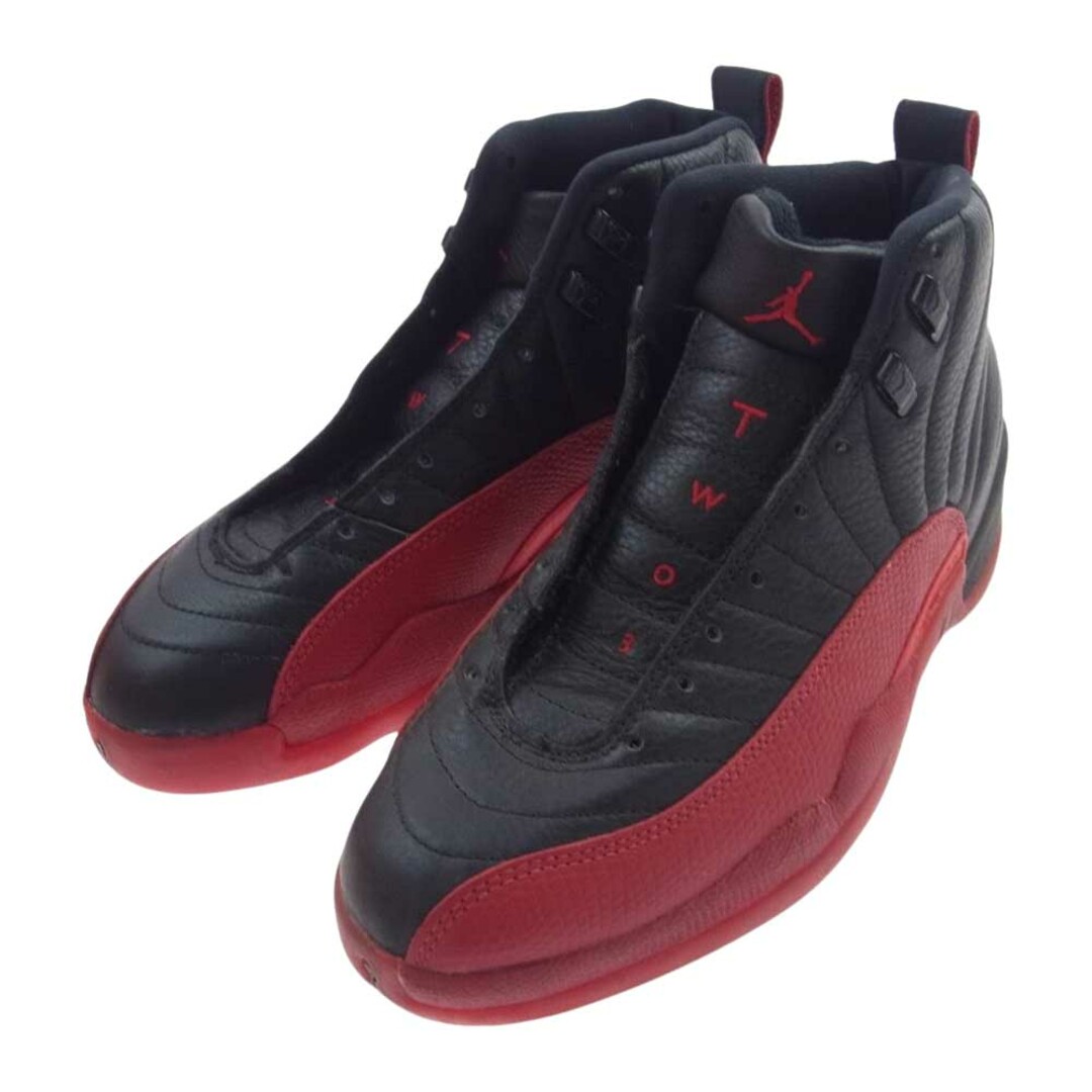 NIKE(ナイキ)のNIKE ナイキ スニーカー 130690-061 観賞用 AIR JORDAN 12 AJ12BLACK/VARSITY RED 1997製 エアジョーダン12 OG タクシー スニーカー ブラック系 レッド系 27.5ｃｍ【中古】 メンズの靴/シューズ(スニーカー)の商品写真