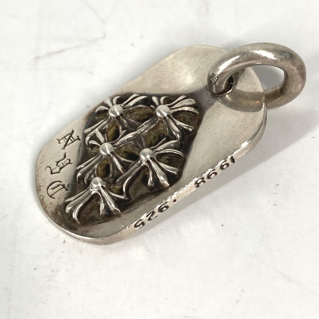 Chrome Hearts(クロムハーツ)のクロムハーツ CHROME HEARTS ドッグタグ スモール レイズド セメタリークロス アクセサリー チェーン ネックレス ペンダントトップ SV925 シルバー メンズのアクセサリー(ネックレス)の商品写真