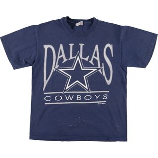 ヘインズ(Hanes)の古着 90年代 ヘインズ Hanes NFL DALLAS COWBOYS ダラスカウボーイズ スポーツプリントTシャツ USA製 メンズM ヴィンテージ /eaa447855(Tシャツ/カットソー(半袖/袖なし))