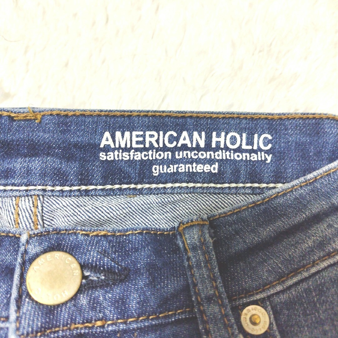 AMERICAN HOLIC(アメリカンホリック)のアメリカンホリック AMERICAN HOLIC ダメージ デニム XS レディースのパンツ(デニム/ジーンズ)の商品写真