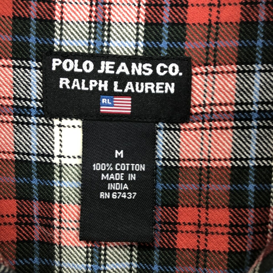 Ralph Lauren(ラルフローレン)の古着 ラルフローレン Ralph Lauren POLO JEANS COMPANY 半袖 チェックシャツ メンズM /eaa448817 メンズのトップス(シャツ)の商品写真