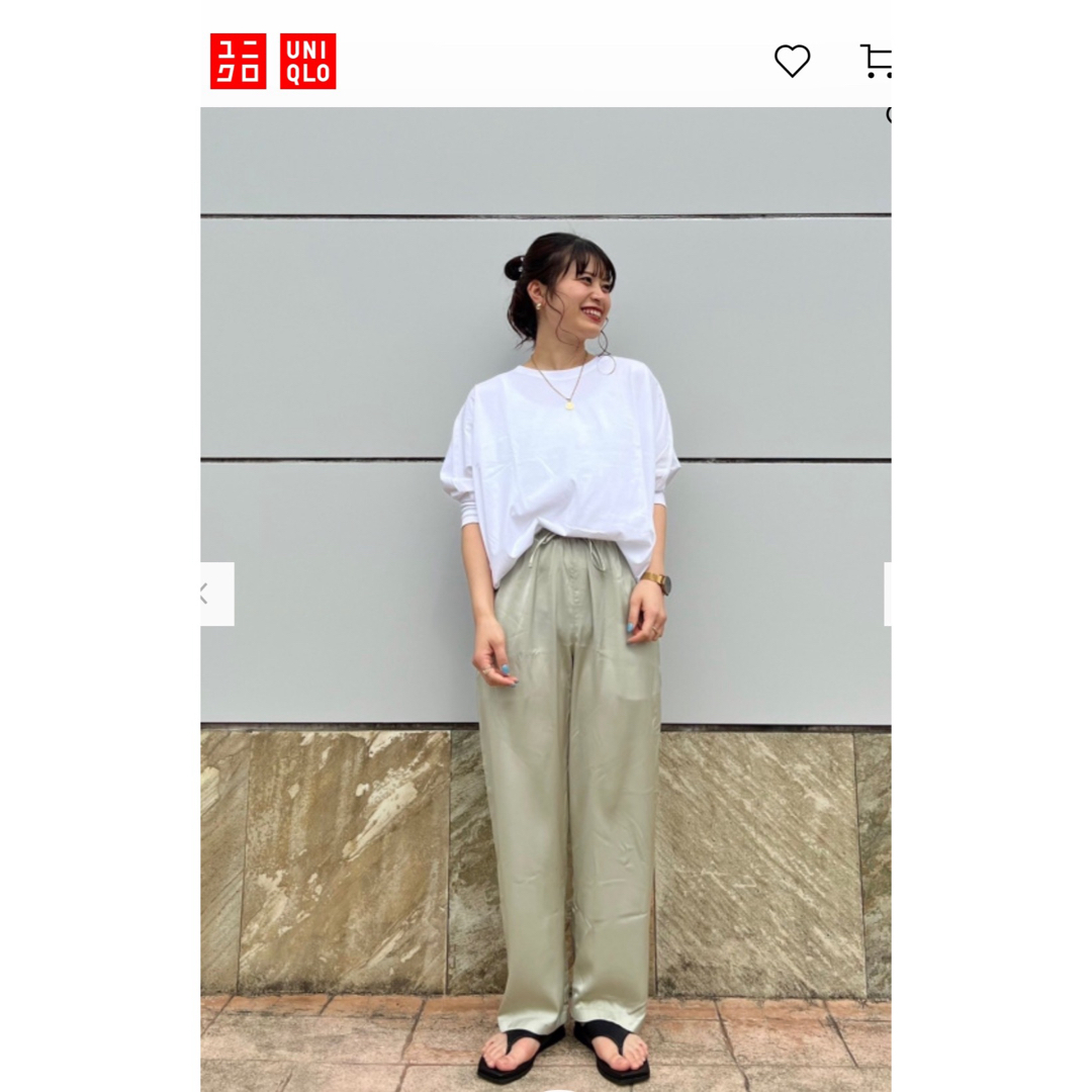 UNIQLO(ユニクロ)のM＊UNIQLO＊スムースコットンドルマンtシャツ レディースのトップス(Tシャツ(長袖/七分))の商品写真