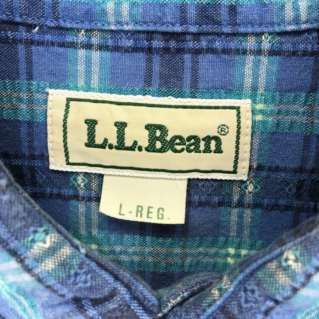 L.L.Bean(エルエルビーン)の古着 80年代 エルエルビーン L.L.Bean 半袖 ボタンダウン チェックシャツ USA製 メンズL ヴィンテージ /eaa448821 メンズのトップス(シャツ)の商品写真