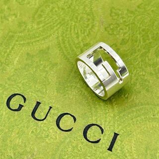 グッチ(Gucci)のグッチ リング ワイド ブランテッドG リング  #14 シルバー 140(リング(指輪))