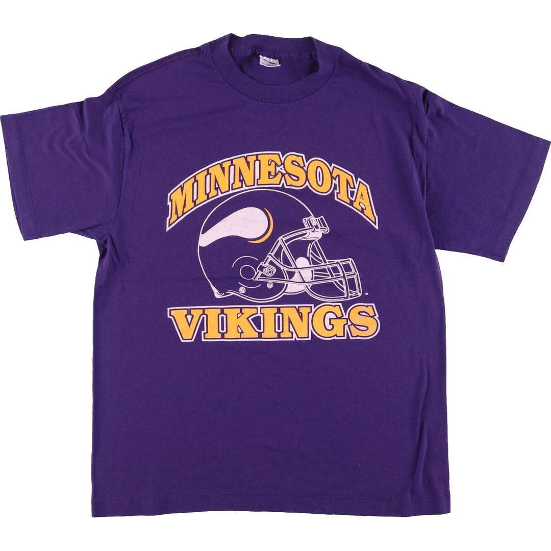 古着 90年代 TRENCH NFL MINNESOTA VIKINGS ミネソタバイキングス スポーツプリントTシャツ USA製 メンズL ヴィンテージ /eaa447854 メンズのトップス(Tシャツ/カットソー(半袖/袖なし))の商品写真