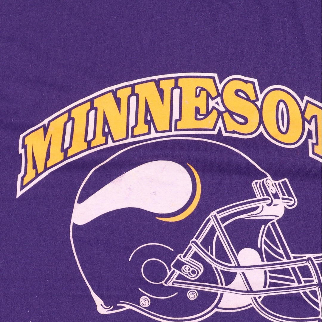 古着 90年代 TRENCH NFL MINNESOTA VIKINGS ミネソタバイキングス スポーツプリントTシャツ USA製 メンズL ヴィンテージ /eaa447854 メンズのトップス(Tシャツ/カットソー(半袖/袖なし))の商品写真