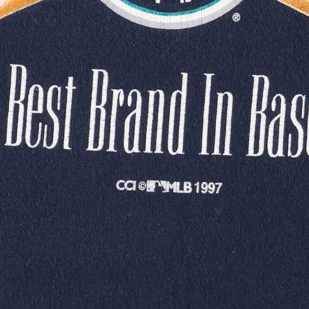 古着 90年代 COLLEGE CONCEPTS MLB SEATTLE MARINERS シアトルマリナーズ スポーツプリントTシャツ メンズM ヴィンテージ /eaa447856 メンズのトップス(Tシャツ/カットソー(半袖/袖なし))の商品写真