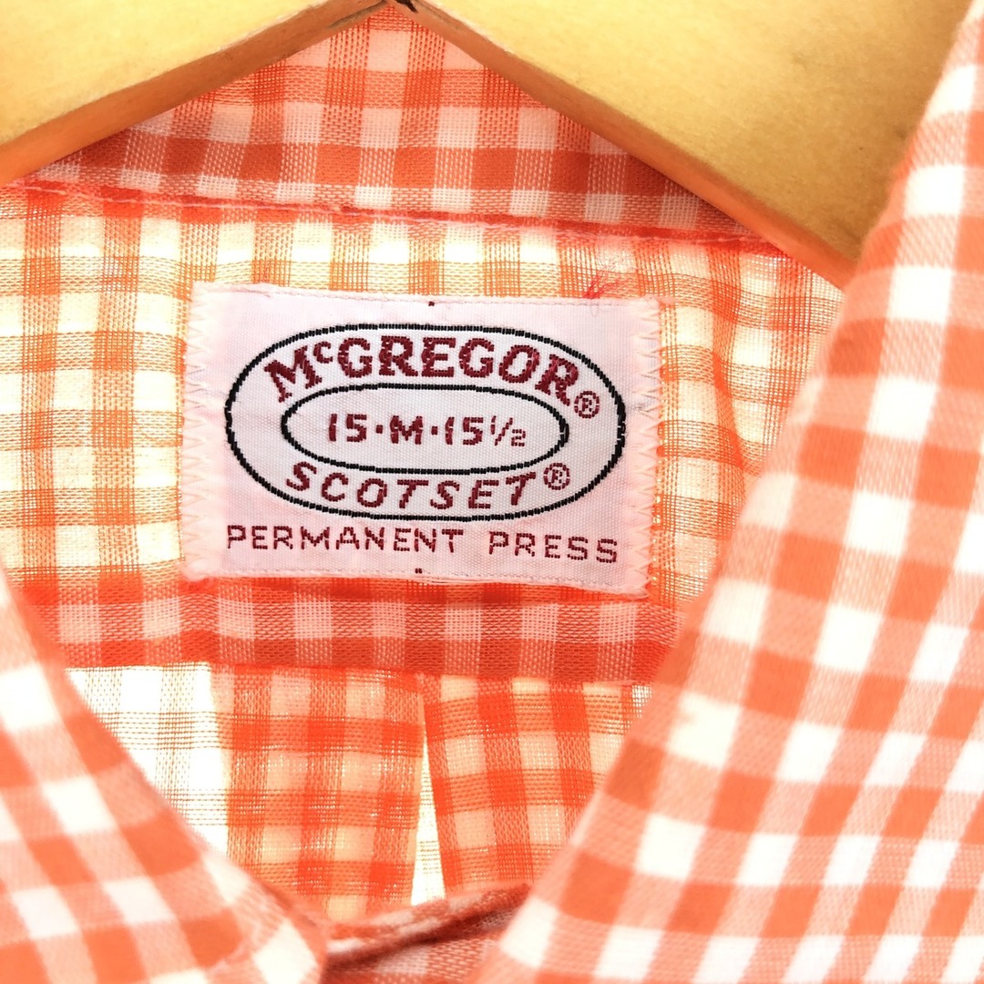 McGREGOR(マックレガー)の古着 70年代 マックレガー McGREGOR SCOTSET ギンガムチェック 半袖 チェックシャツ メンズM ヴィンテージ /eaa448823 メンズのトップス(シャツ)の商品写真