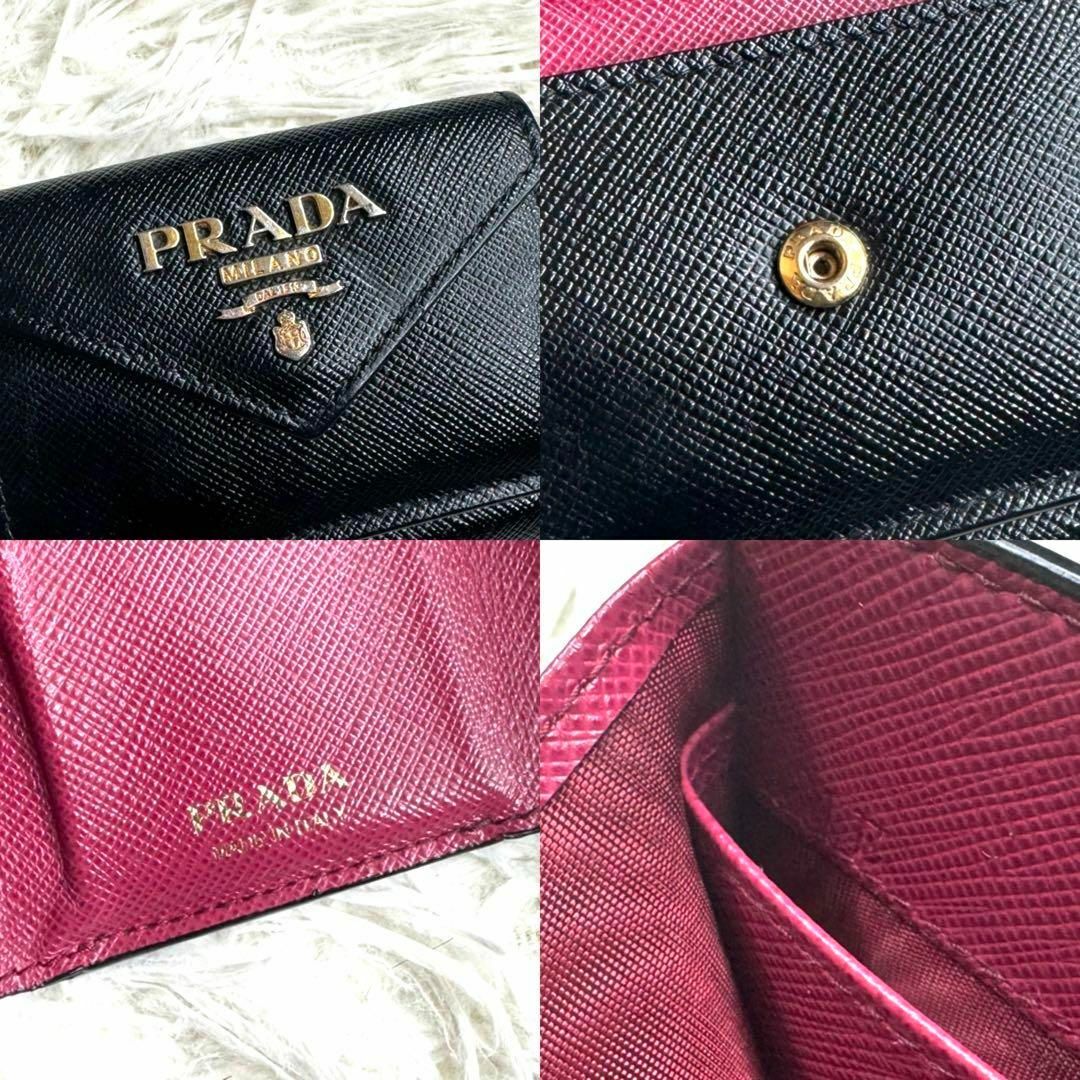 PRADA(プラダ)の⋟入手困難⋞ / プラダ サフィアーノバイカラー ミニウォレット 1MH021 レディースのファッション小物(財布)の商品写真