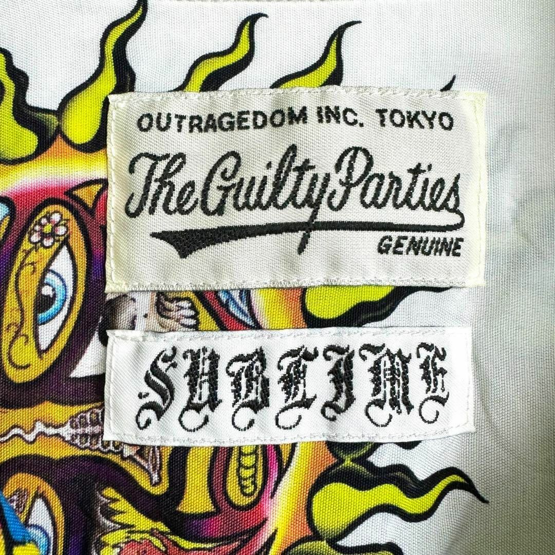 WACKO MARIA(ワコマリア)の希少コラボ WACKO MARIA×SUBLIME レーヨン アロハシャツ 白M メンズのトップス(シャツ)の商品写真