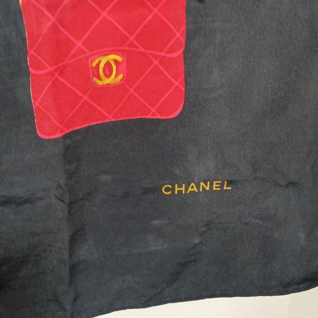 CHANEL(シャネル)のき448美品　シャネル　スカーフ　マトラッセ柄　ココマーク　シフォン　シルク レディースのファッション小物(バンダナ/スカーフ)の商品写真