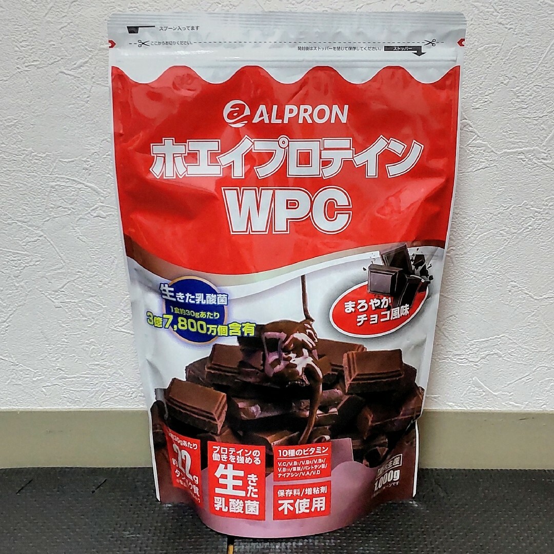 ALPRON WPCホエイプロテイン チョコレート 1kg. 食品/飲料/酒の健康食品(プロテイン)の商品写真