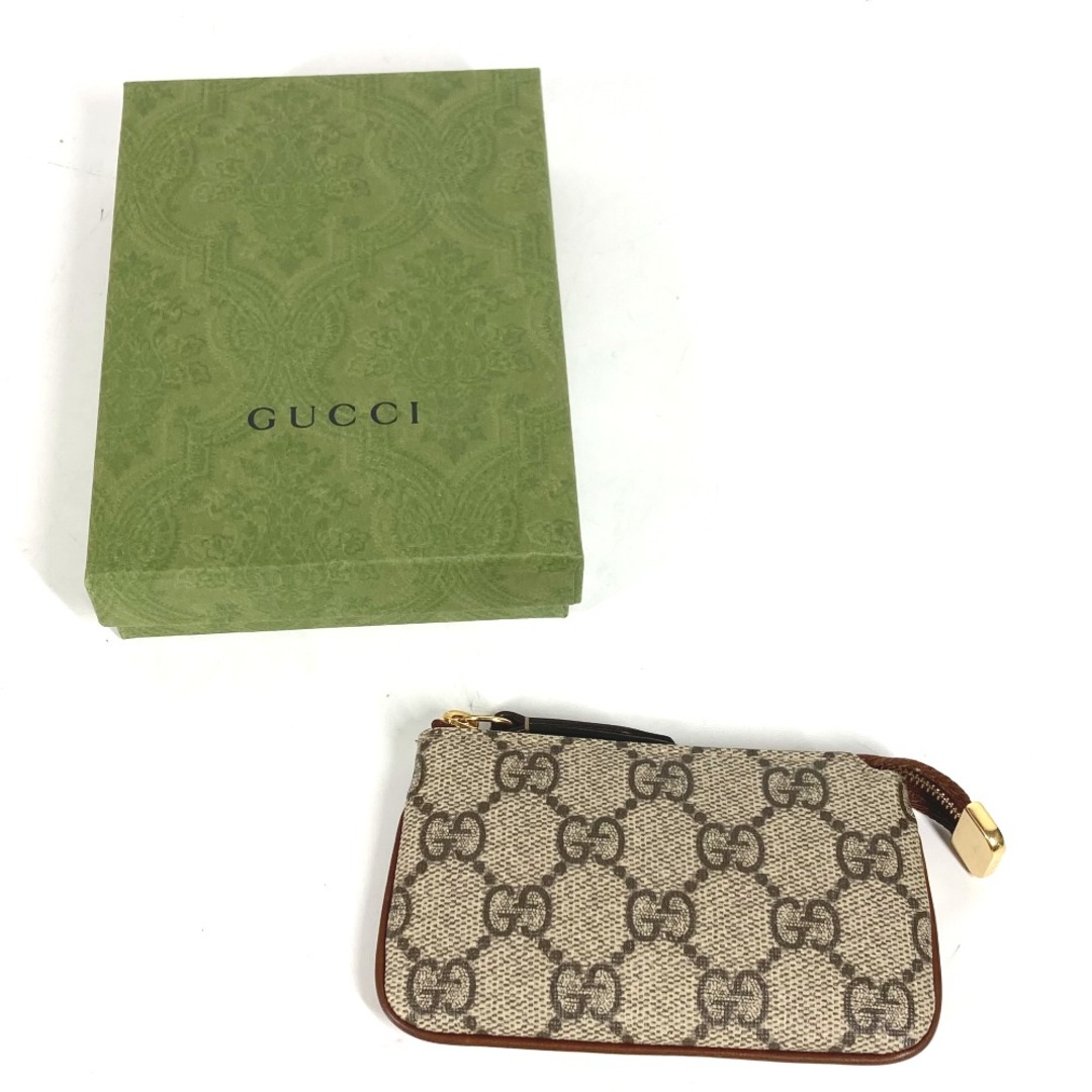 Gucci(グッチ)のグッチ GUCCI 447964 GGスプリーム キーリング付き 財布 小銭入れ コインケース GGスプリームキャンバス ベージュ 美品 レディースのファッション小物(コインケース)の商品写真