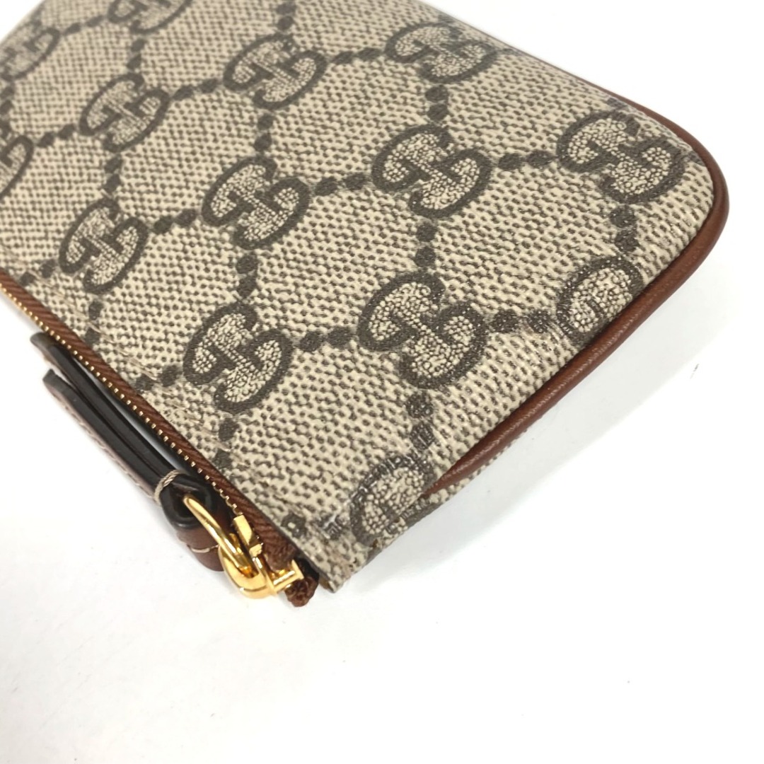 Gucci(グッチ)のグッチ GUCCI 447964 GGスプリーム キーリング付き 財布 小銭入れ コインケース GGスプリームキャンバス ベージュ 美品 レディースのファッション小物(コインケース)の商品写真