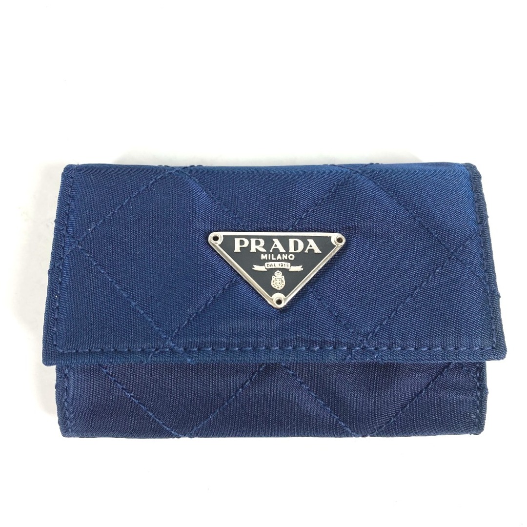 PRADA(プラダ)のプラダ PRADA トライアングルロゴ 三角ロゴ プレート キルティング 鍵 6連 キーケース レザー/ナイロン ブルー その他のその他(その他)の商品写真