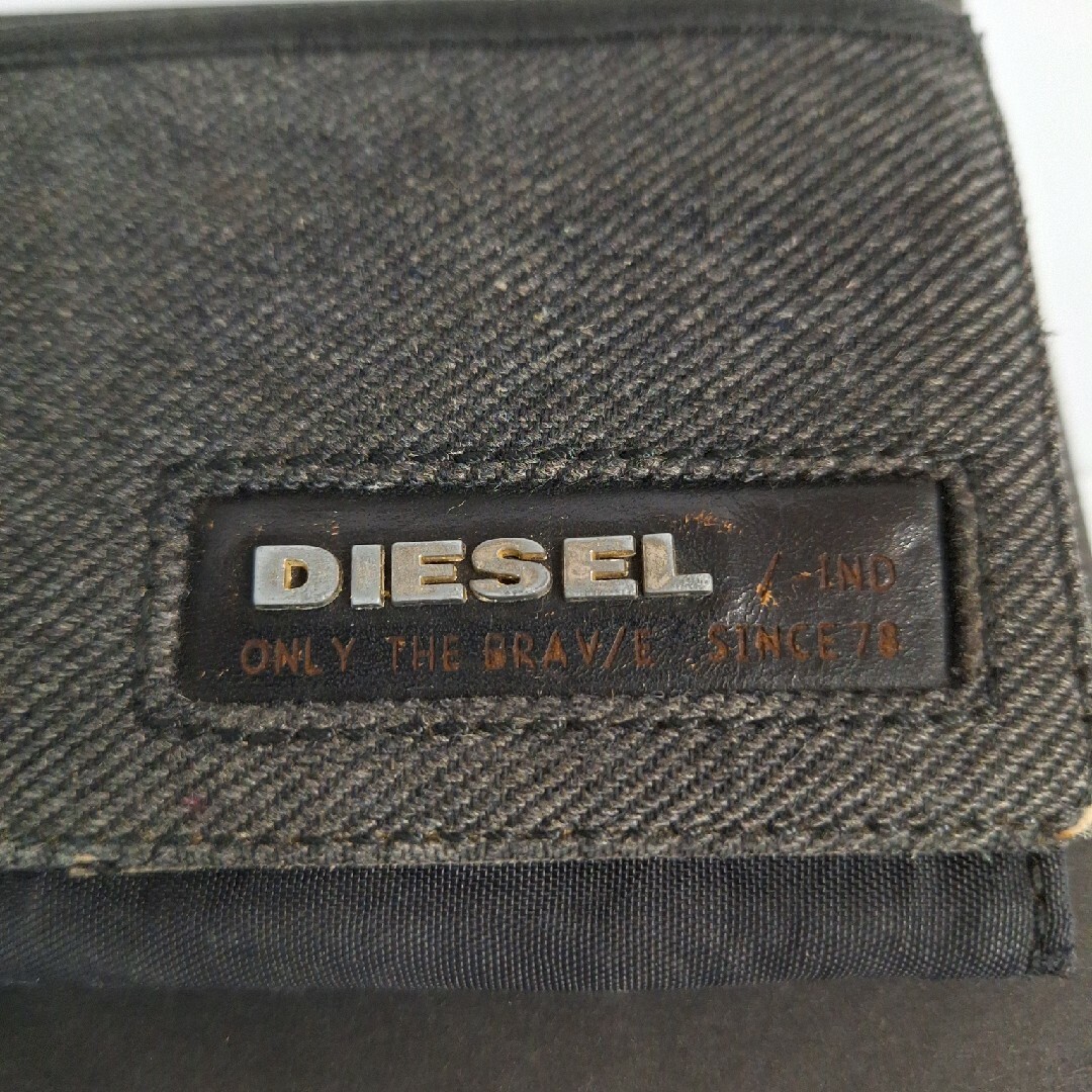 DIESEL(ディーゼル)のDIESEL　 ディーゼル　長財布　デニム　ブラック　メンズ　折り財布ジャンク品 メンズのファッション小物(長財布)の商品写真