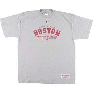 古着 00年代 MAJESTIC MLB BOSTON REDSOX ボストンレッドソックス スポーツプリントTシャツ メンズXL /eaa447861(Tシャツ/カットソー(半袖/袖なし))