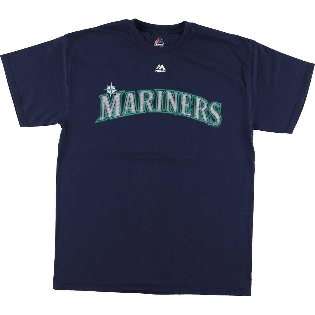 古着 MAJESTIC MLB SEATTLE MARINERS シアトルマリナーズ スポーツプリントTシャツ メンズM /eaa447865 メンズのトップス(Tシャツ/カットソー(半袖/袖なし))の商品写真