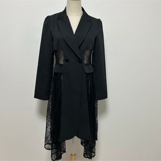 axes femme - axes femme シースルー　ロングジャケット　レース　新品未使用　ブラック