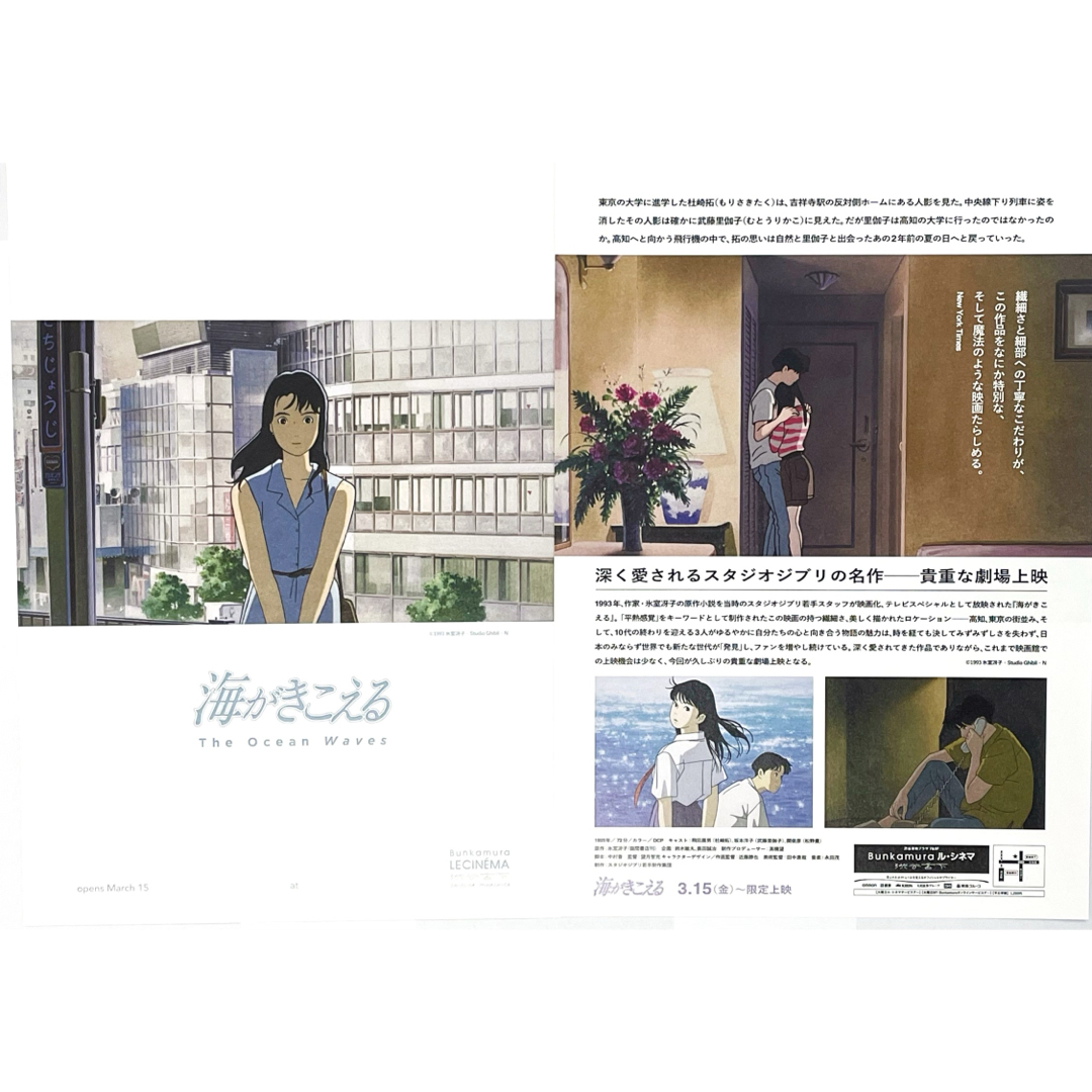 映画 アニメ 海がきこえる フライヤー 7枚セット ジブリ エンタメ/ホビーの本(アート/エンタメ)の商品写真