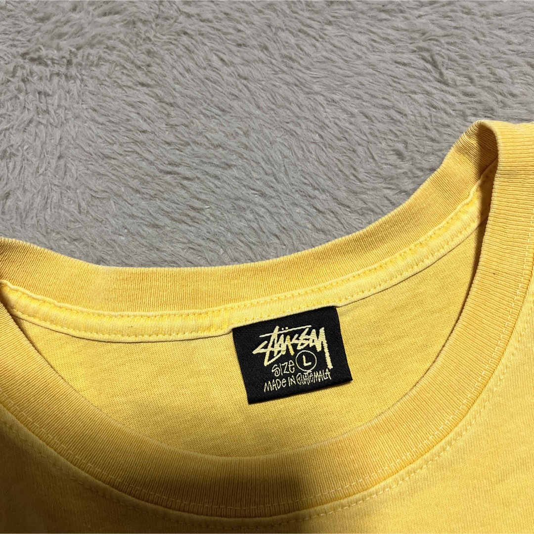 STUSSY(ステューシー)のSTUSSY トランプ　クローバー　tee tシャツ　L 黄色　yellow メンズのトップス(Tシャツ/カットソー(半袖/袖なし))の商品写真