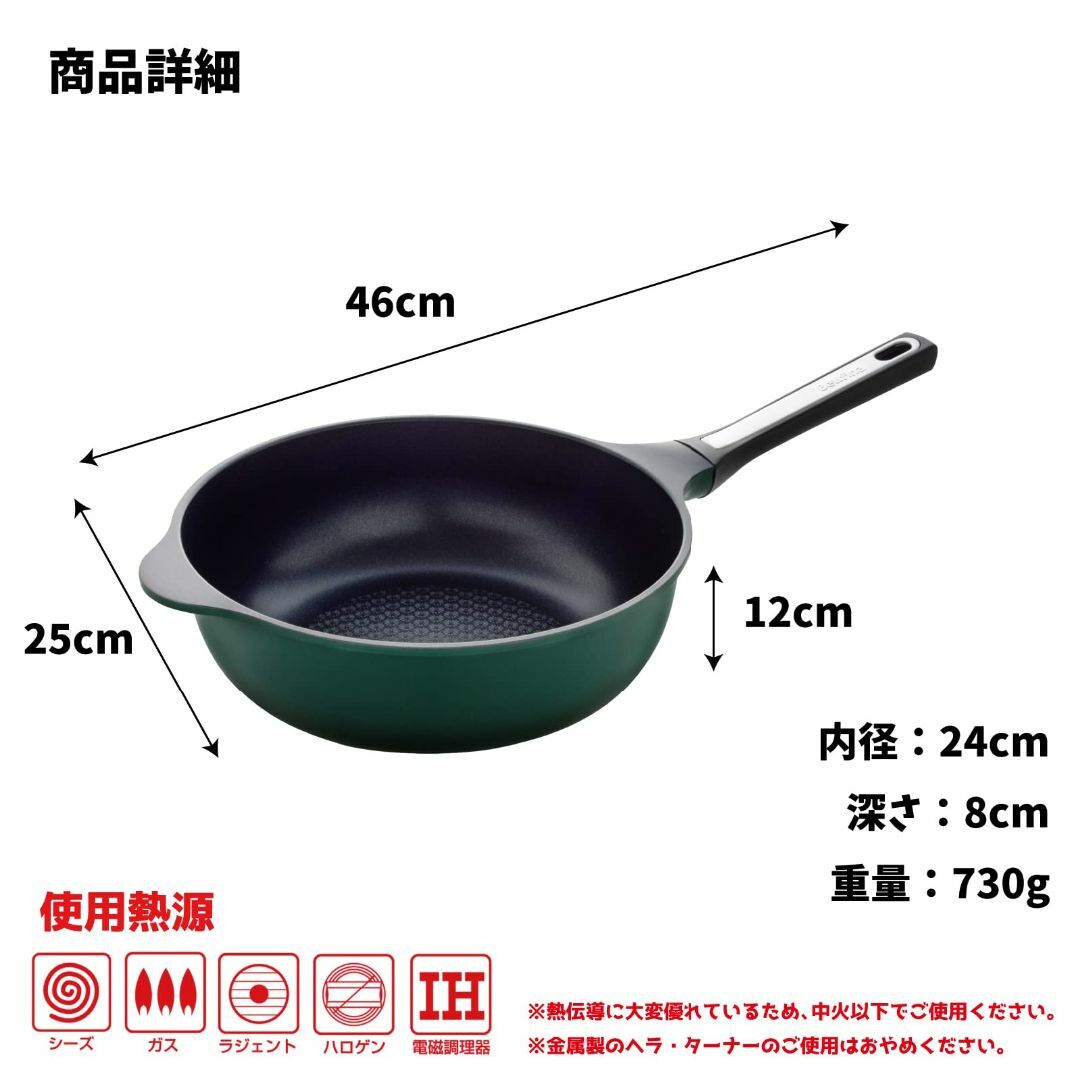 【在庫セール】アーネスト(Arnest) (IH対応) フライパン スーパーベル インテリア/住まい/日用品のキッチン/食器(調理道具/製菓道具)の商品写真