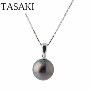 タサキ(TASAKI)のタサキ パールネックレス ブラックパール11.4mm 750WG 45cm 箱 新品仕上げ済 田崎 TASAKI【16608】(ネックレス)