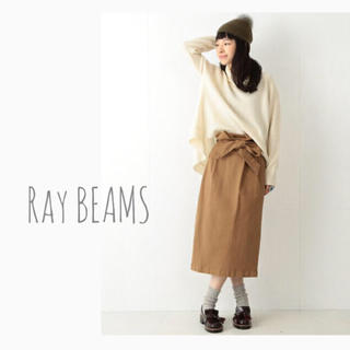 レイビームス(Ray BEAMS)の未使用 キャメル色のロングタイトスカート(ひざ丈スカート)