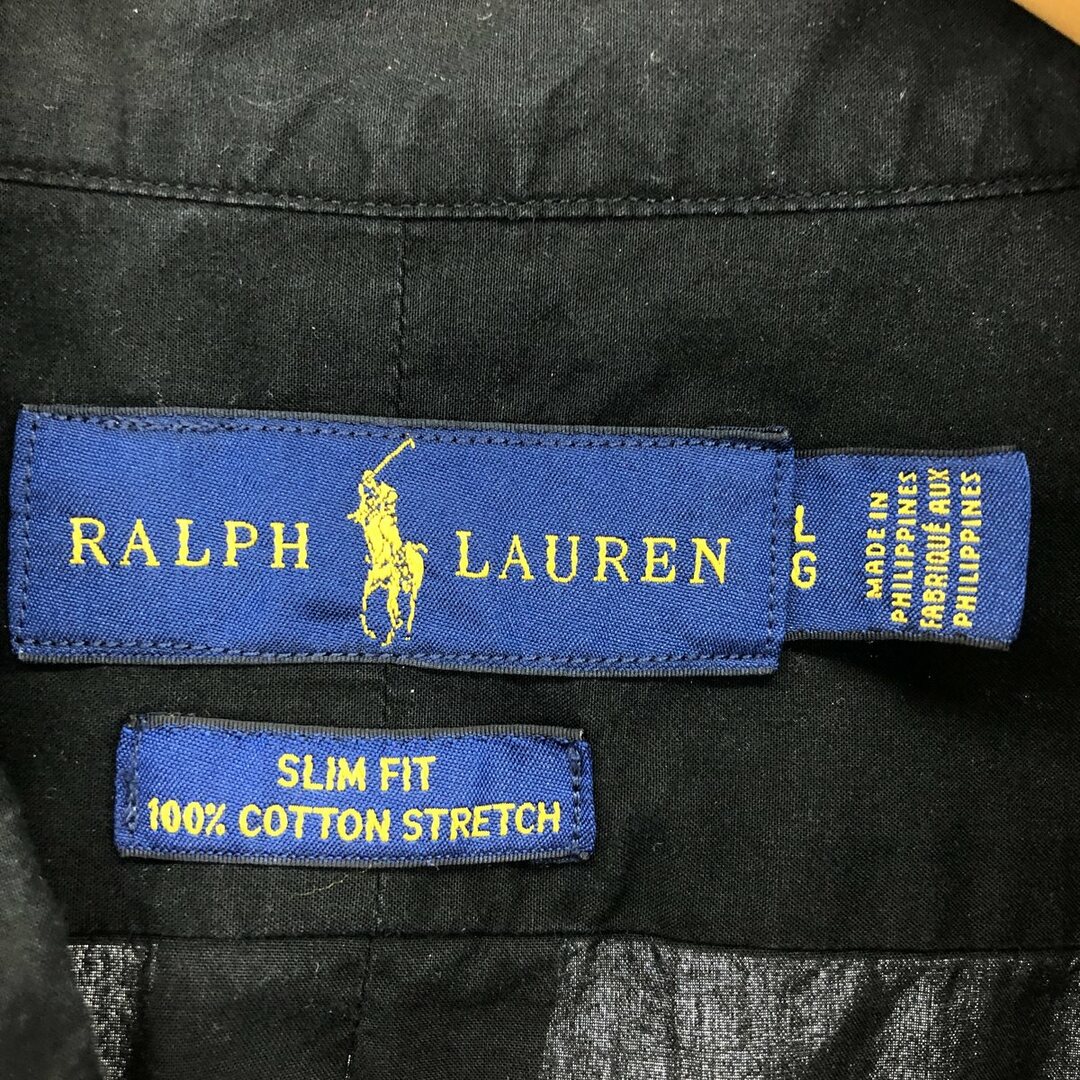 Ralph Lauren(ラルフローレン)の古着 ラルフローレン Ralph Lauren SLIM FIT スリムフィット 長袖 ボタンダウンシャツ メンズL /eaa447176 メンズのトップス(シャツ)の商品写真