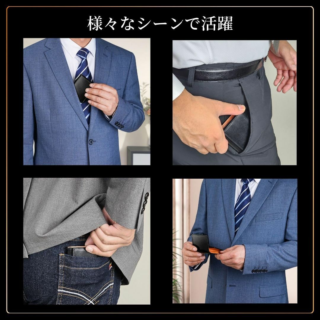 【色: ブルー】ファブリツィオ コインケース 小銭入れ メンズ 本革 高級 イタ メンズのバッグ(その他)の商品写真