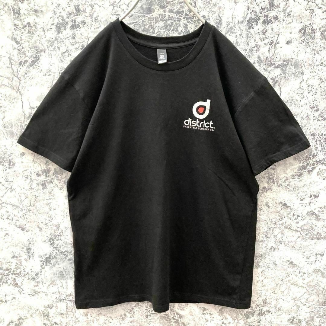 IT103 US古着アズカラースクーターブランド企業プリントデカロゴTシャツ美品 メンズのトップス(Tシャツ/カットソー(半袖/袖なし))の商品写真